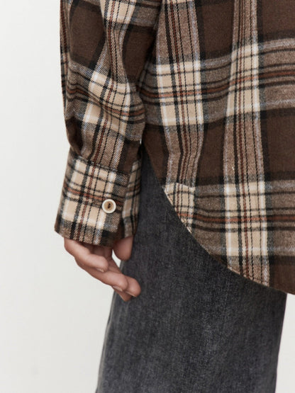 Plaid Oversize Coat Shirts