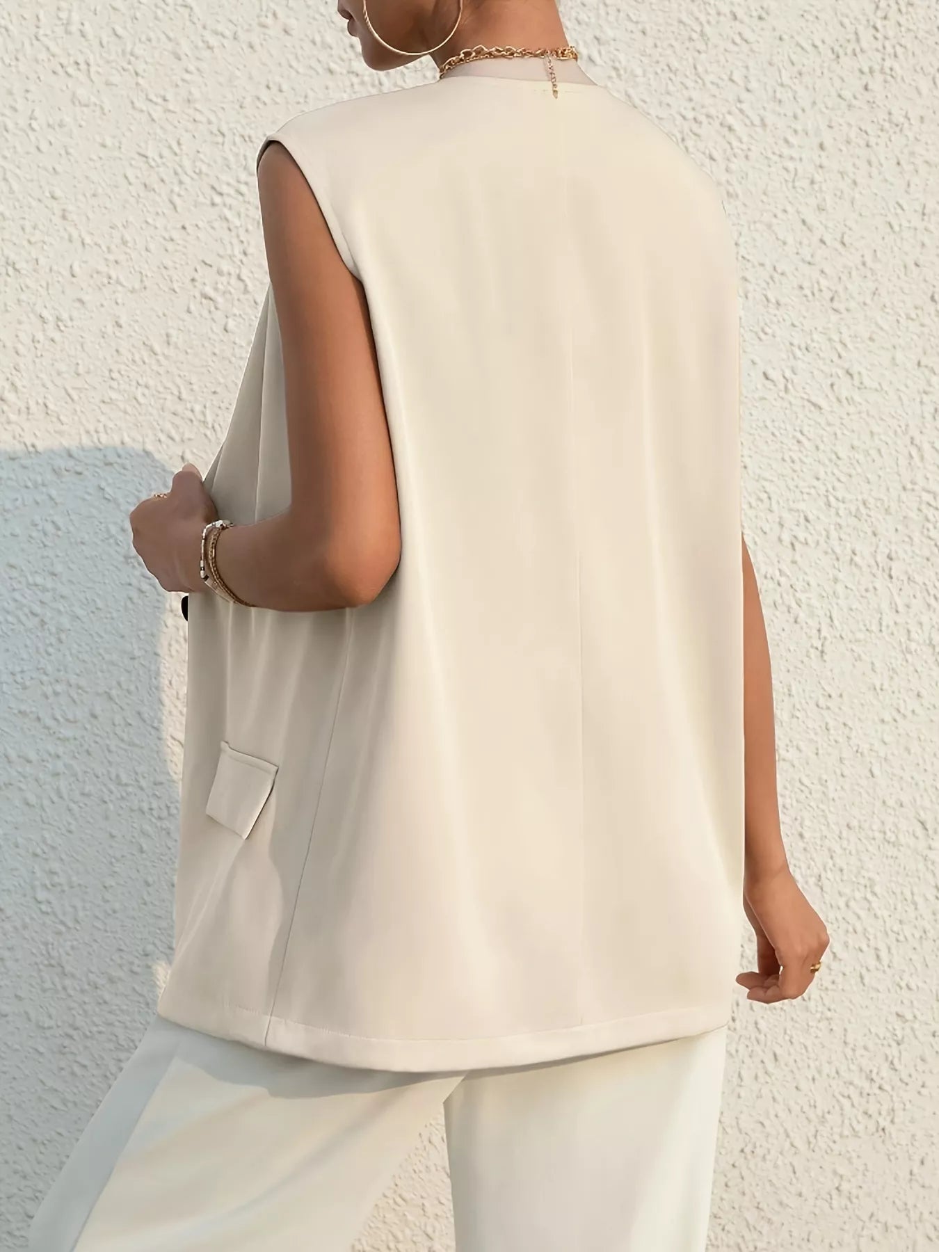 One Button Vest Coat