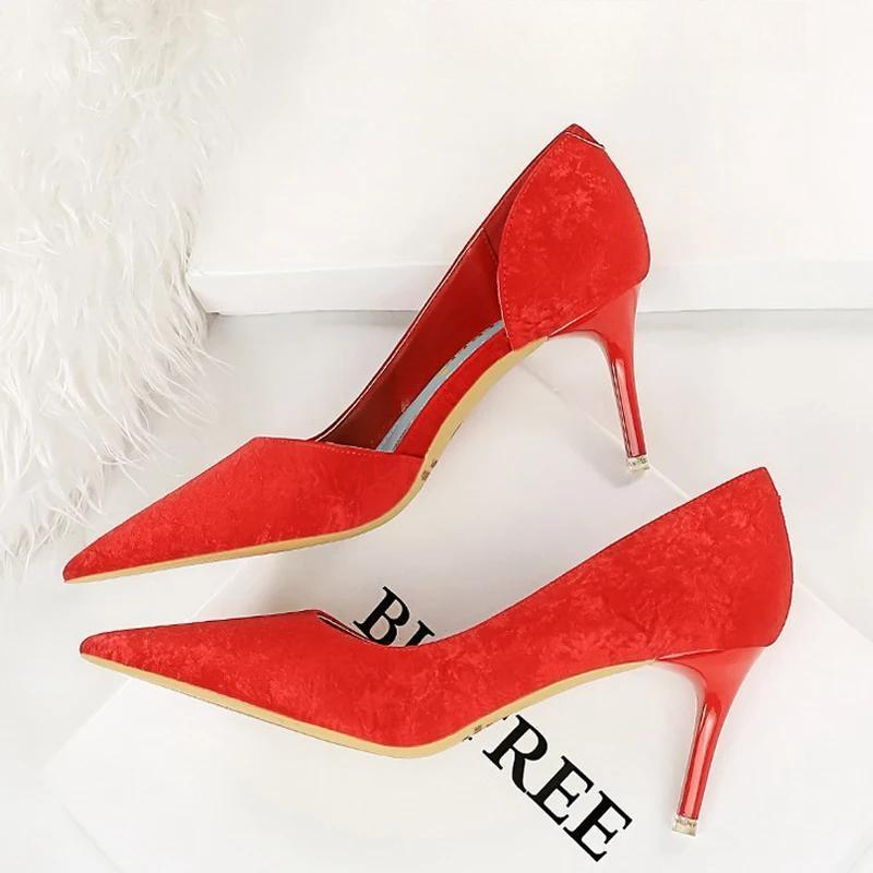 Designer Woman Pumps Pointed Toe High Heels for Parties