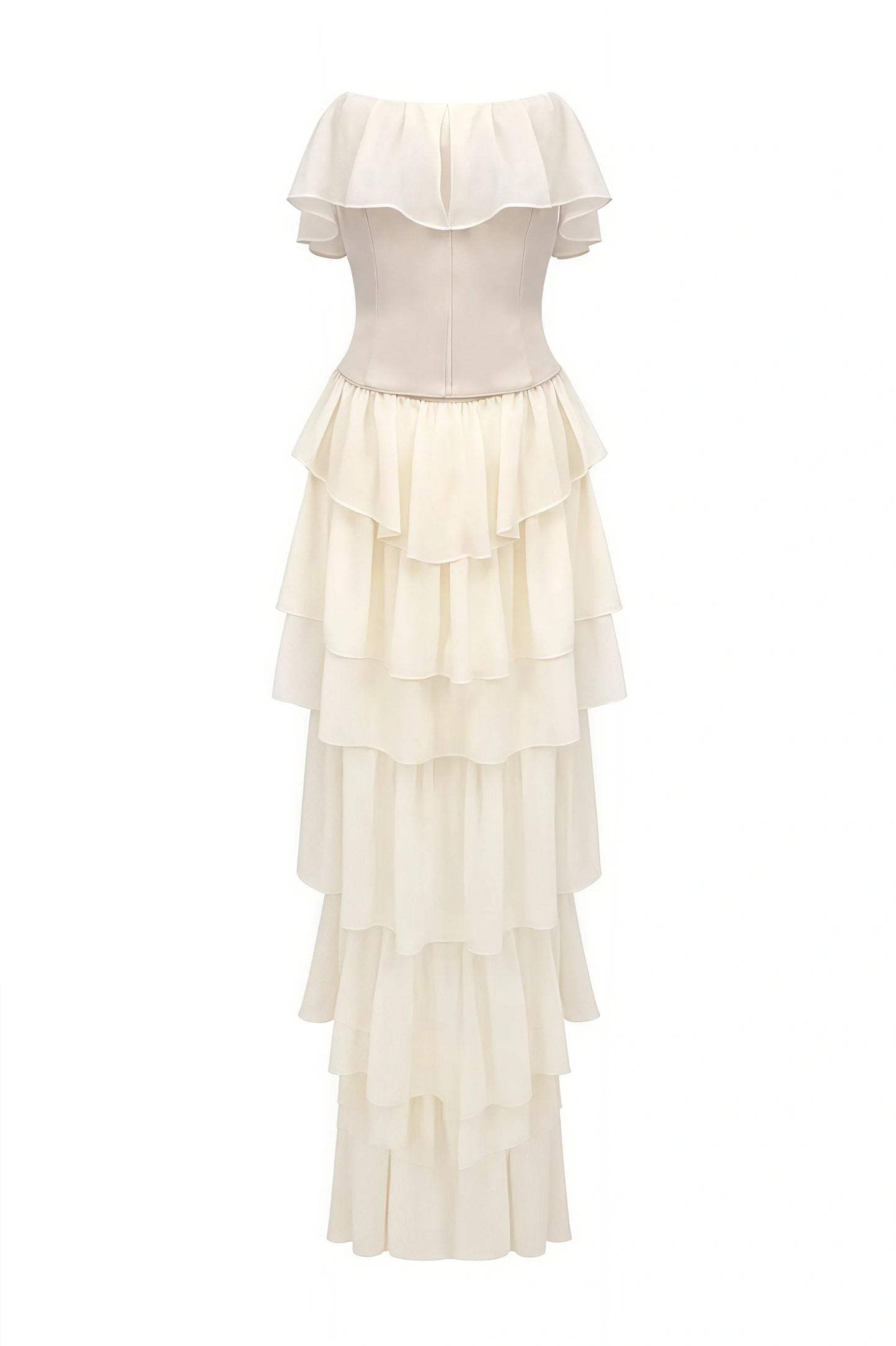 Mirae Apricot Off Shoulder Maxi Dress