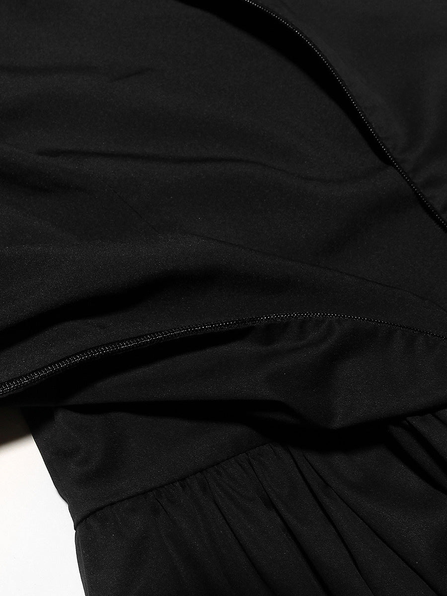 Little Black Dress Spaghetti Straps Flared Birthday Party Mini Dresses