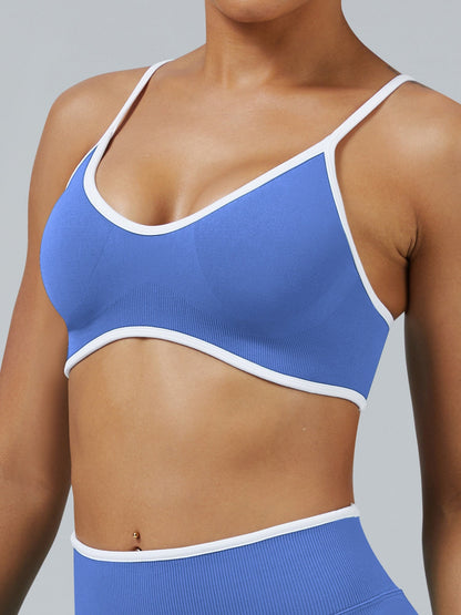Seamless With Breast Pads Exercise Yoga Halter Bra Vest