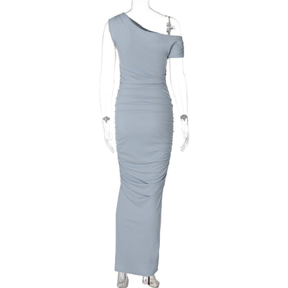 Mystical Off Shoulder Dress - Grey
