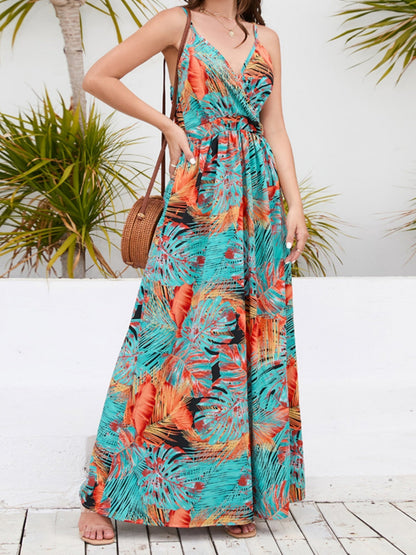 Floral Print Bohemia Camisoles Maxi Dresses