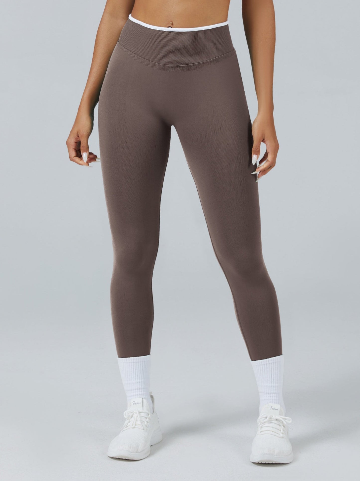 Color Matching Seamless High-waisted Hip Lift Exercise Yoga Pants