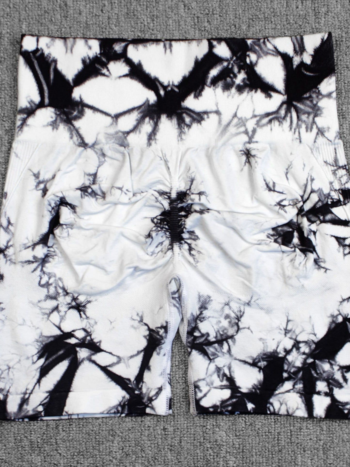 Seamless Tie-dye High-waisted, Tummy-flattening, And Butt-lifting Yoga Shorts