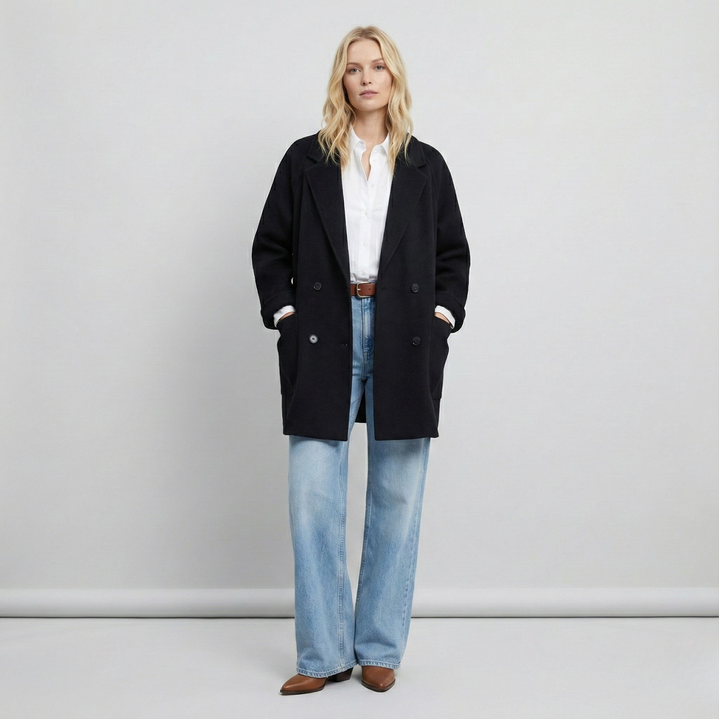| Wool Herringbone Coat