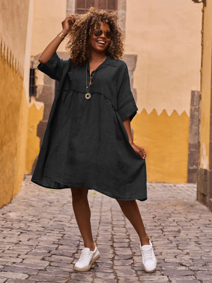 Super Loose Button Dress