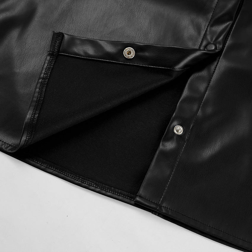 Leather Satire Shirt - Black