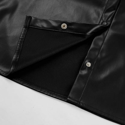 Leather Satire Shirt - Black