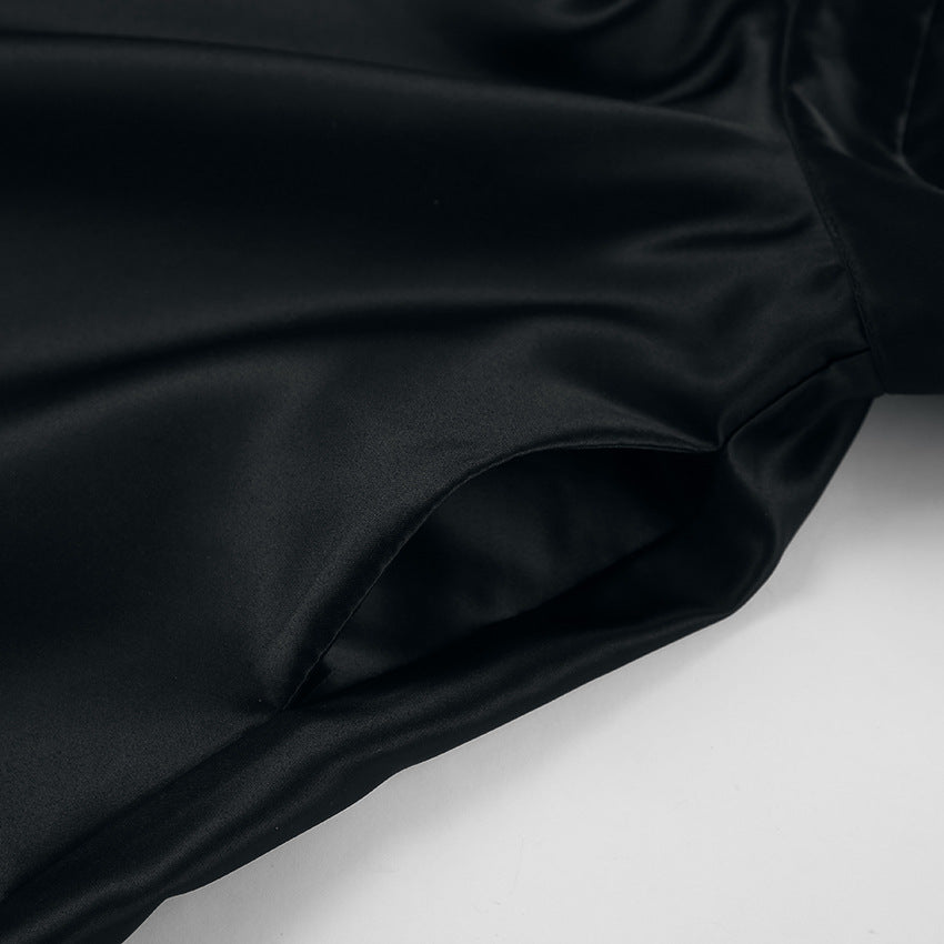Bow-Gate Mini Dress - Black