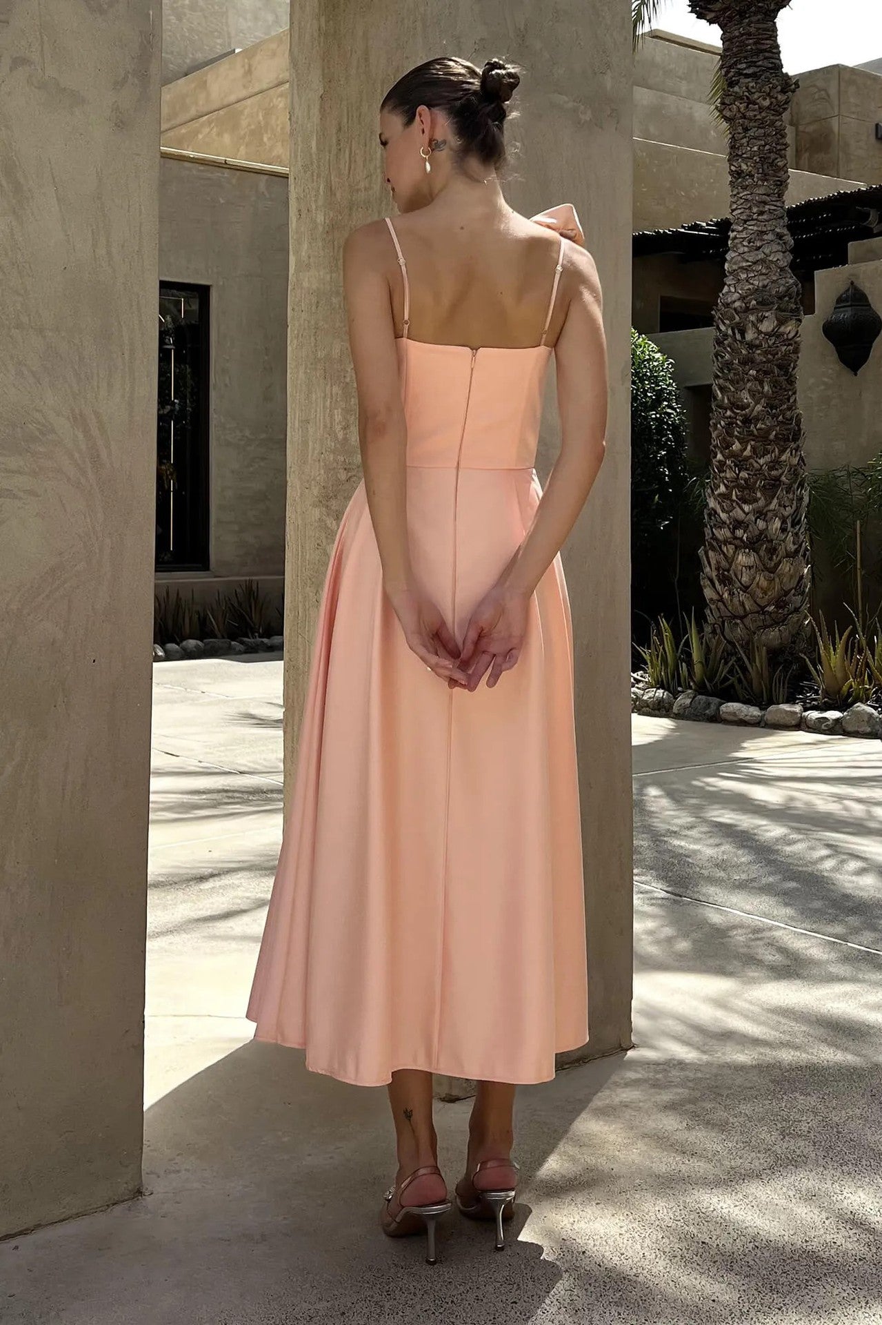 3D Flowers Shoulder Strap Formal Dress Maxi Dresses