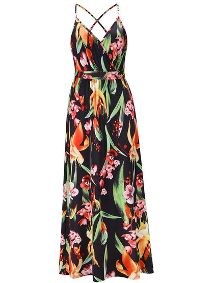 Floral Print Bohemia Camisoles Maxi Dresses