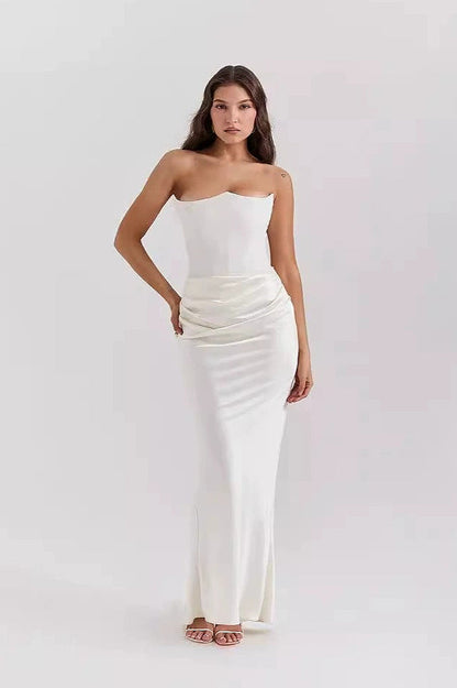 Strapless Backless Ruched Party Dress