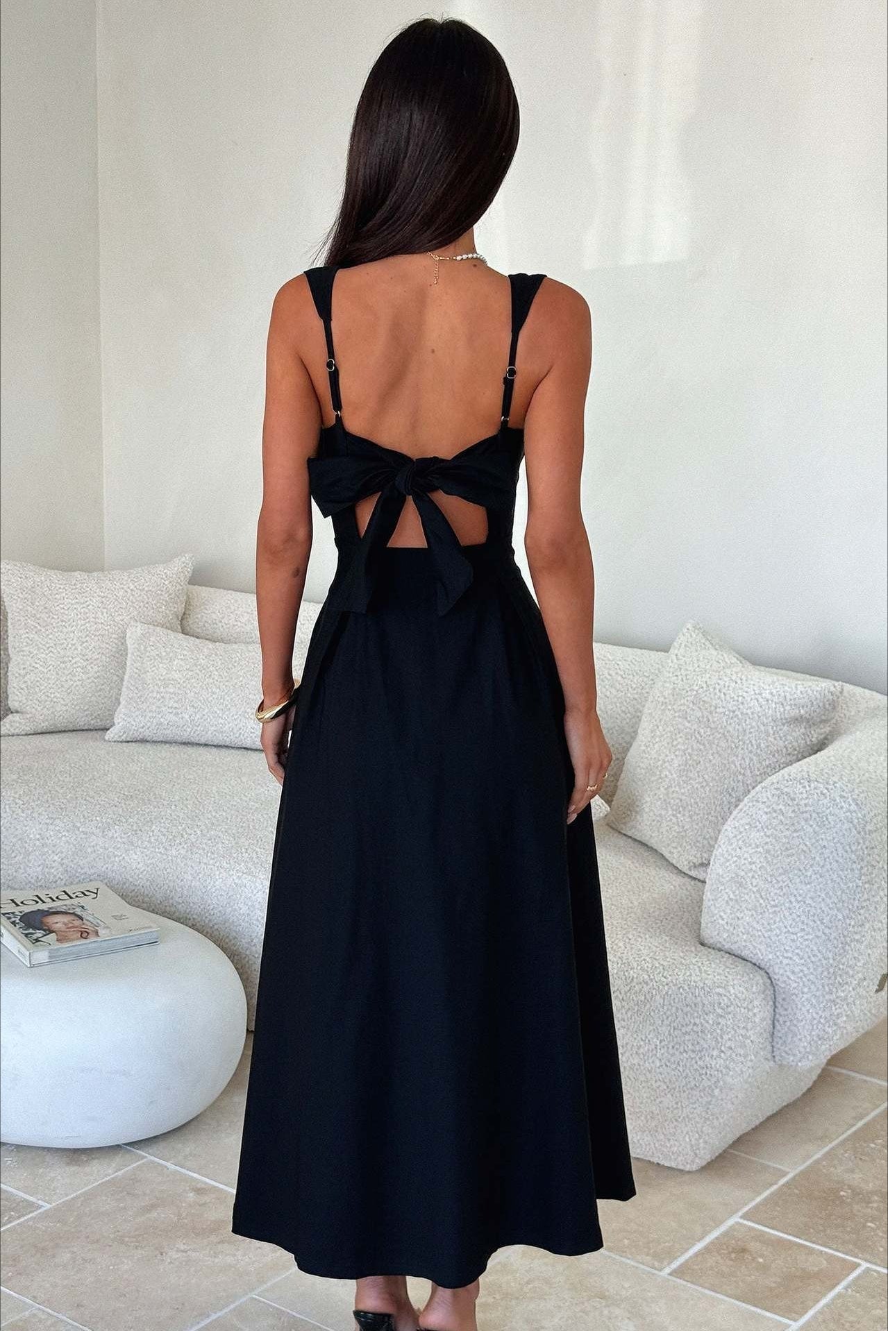 Square Neck Wide Strap Princess Seam Corset Bodice Flared Midi Dress