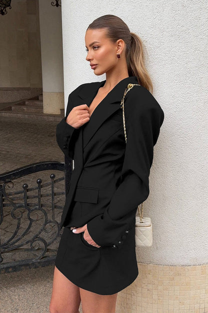 Cinched Waist Short Blazer