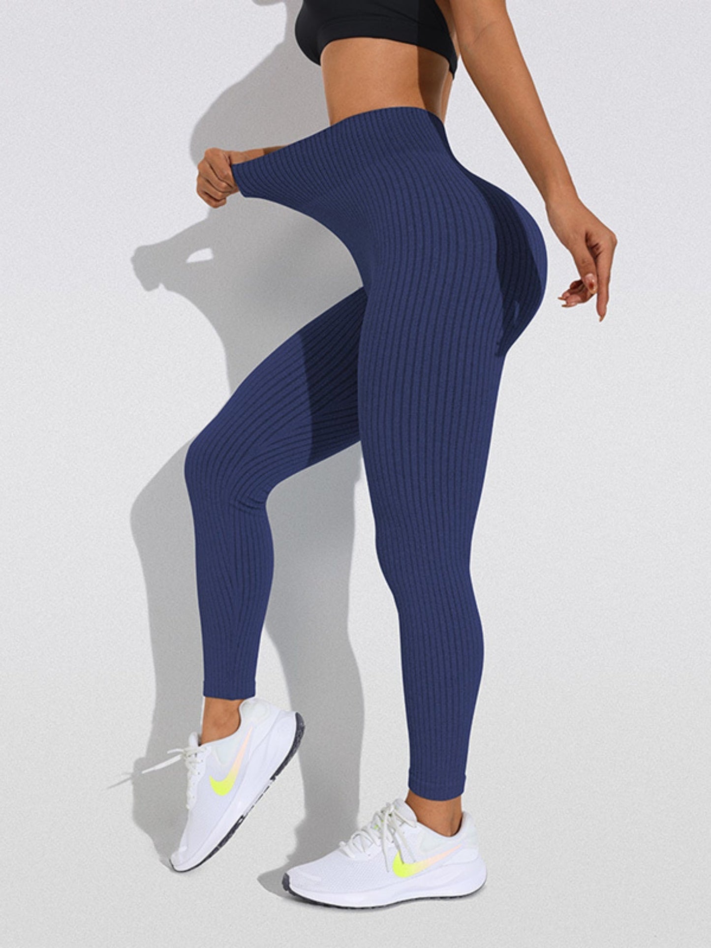 Tight-fitting Tummy Control High-waisted Hip Lift Piping Yoga Pants Pants