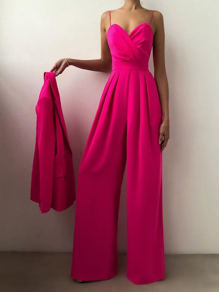 Camisoles Waist Straight-fit Jumpsuits