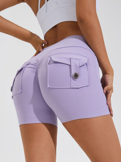 Bare-feel Pocket High-waisted, Tummy-flattening, And Butt-lifting Yoga Shorts