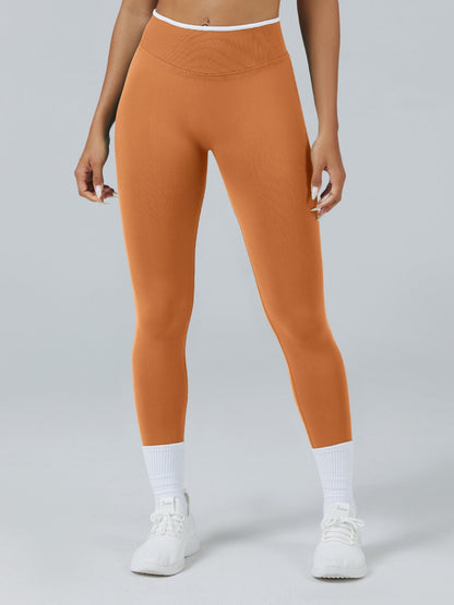 Color Matching Seamless High-waisted Hip Lift Exercise Yoga Pants