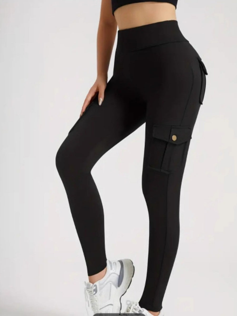 Pocket Elastic Tight-fitting Sexy Sports Pants, High-waisted And Quick-drying Pants