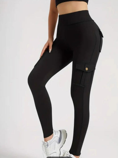 Pocket Elastic Tight-fitting Sexy Sports Pants, High-waisted And Quick-drying Pants