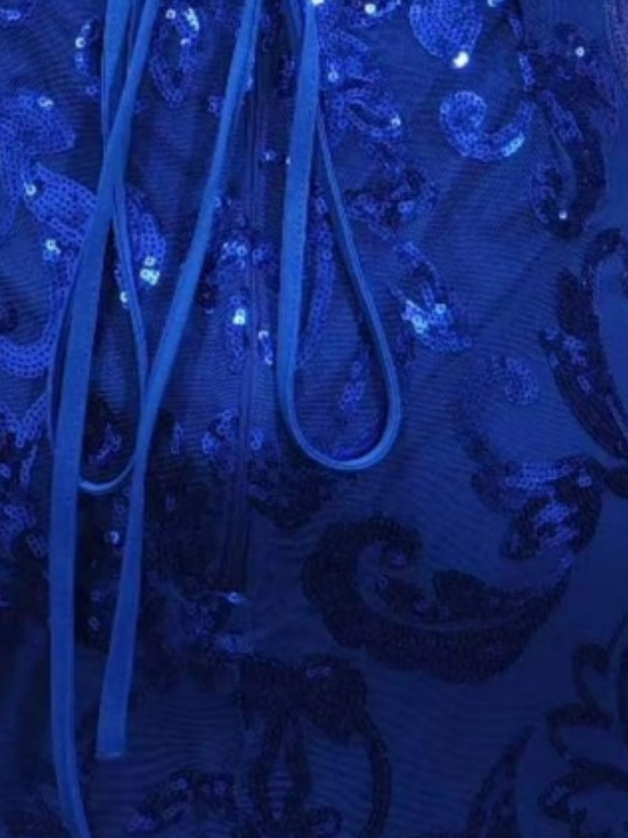Sequins Backless Sexy Camisoles Formal Dress Mini&Short Dresses