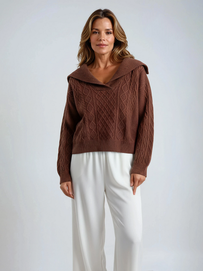 Always In Love Burgundy Knit Sweater