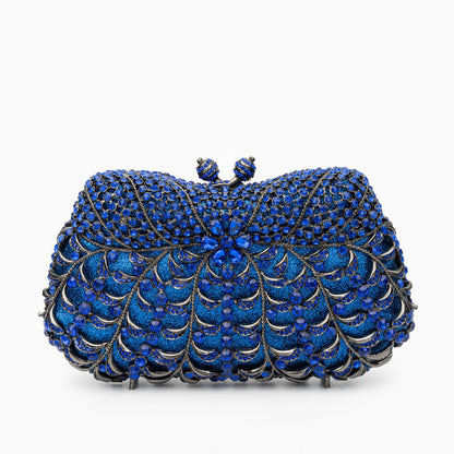 Blue Rhinestones Clutch Bag by Alyssa