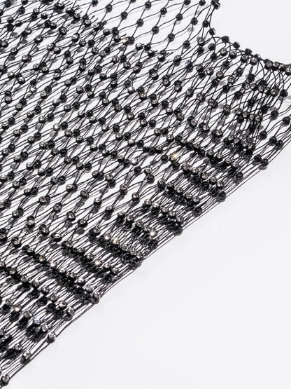 Perspective Fishing Nets Sparkling Diamond Tank Tops