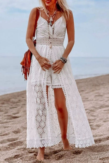 Sexy Spliced Strappy Casual Cutout Boho Dress