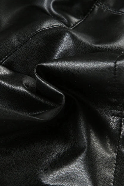 Baddie Faux Leather Crop Top