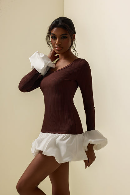 Jersey Round Neck Mini Dress