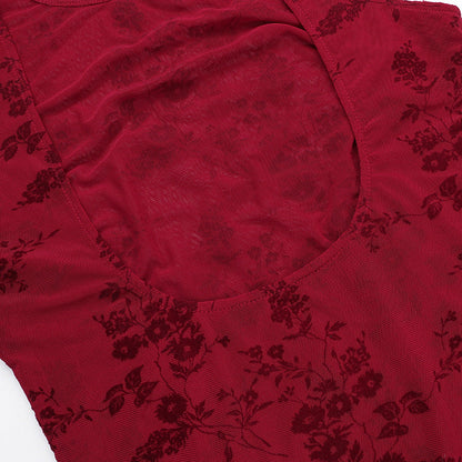 Beverly Mini Dress-Maroon