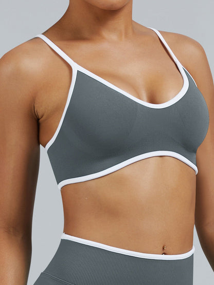 Seamless With Breast Pads Exercise Yoga Halter Bra Vest