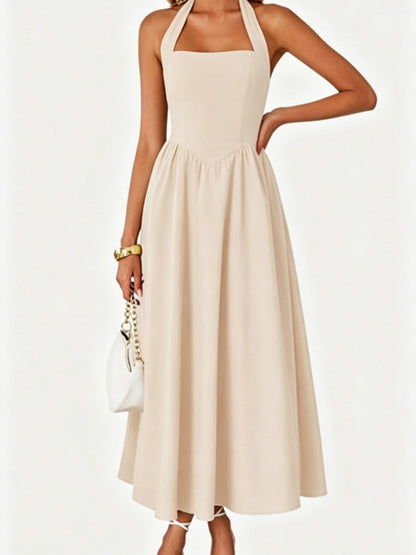 Camisoles Halter Backless Temperament Maxi Dresses