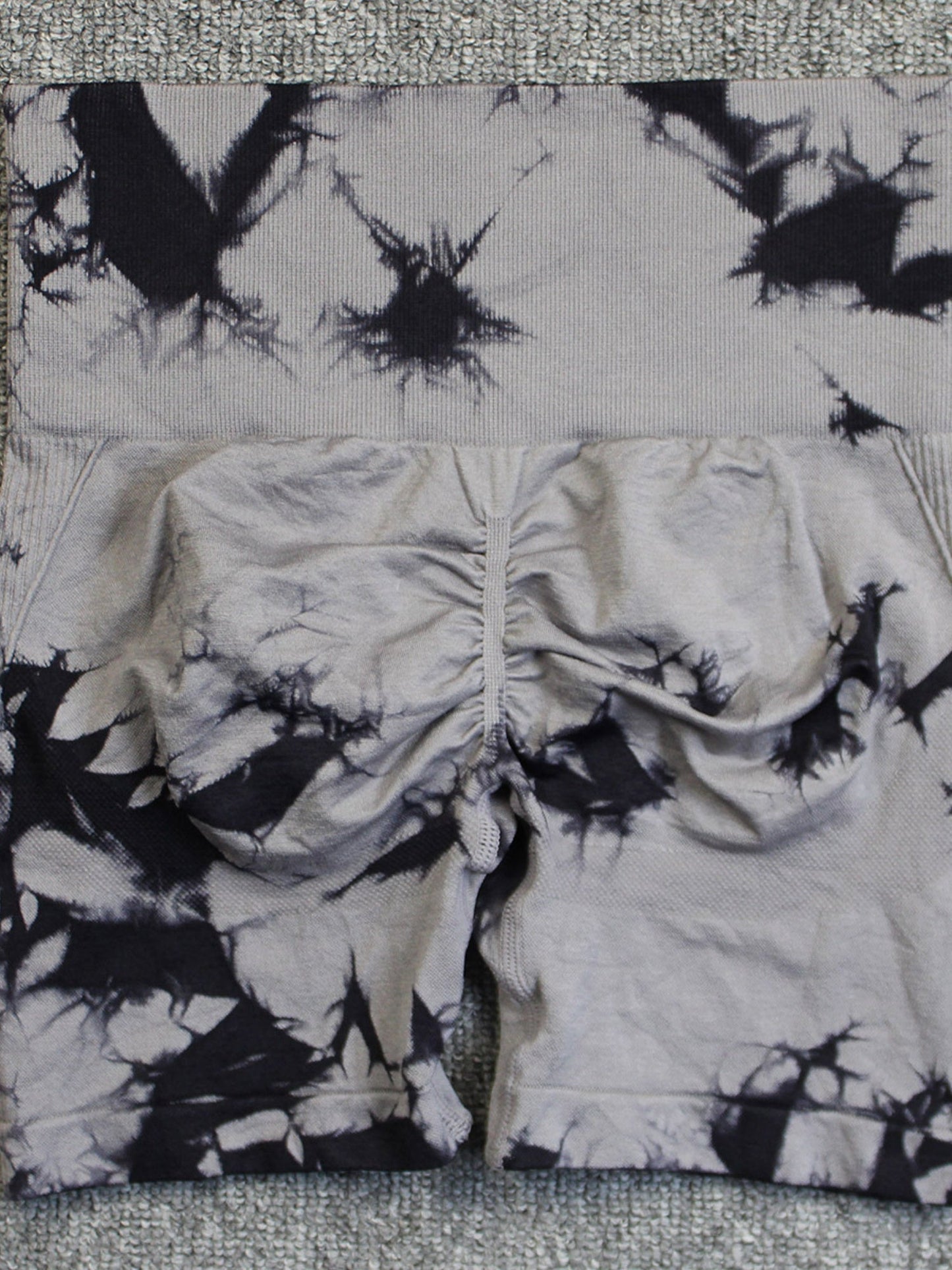Seamless Tie-dye High-waisted, Tummy-flattening, And Butt-lifting Yoga Shorts