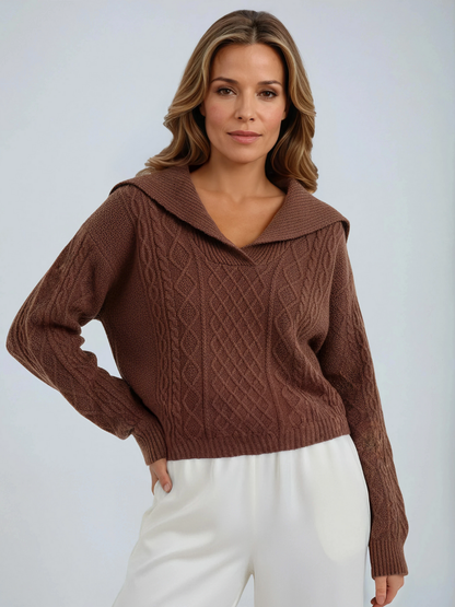 Always In Love Burgundy Knit Sweater