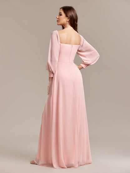 Grace Bandage Slit Formal Dress Chiffon Maxi Dresses