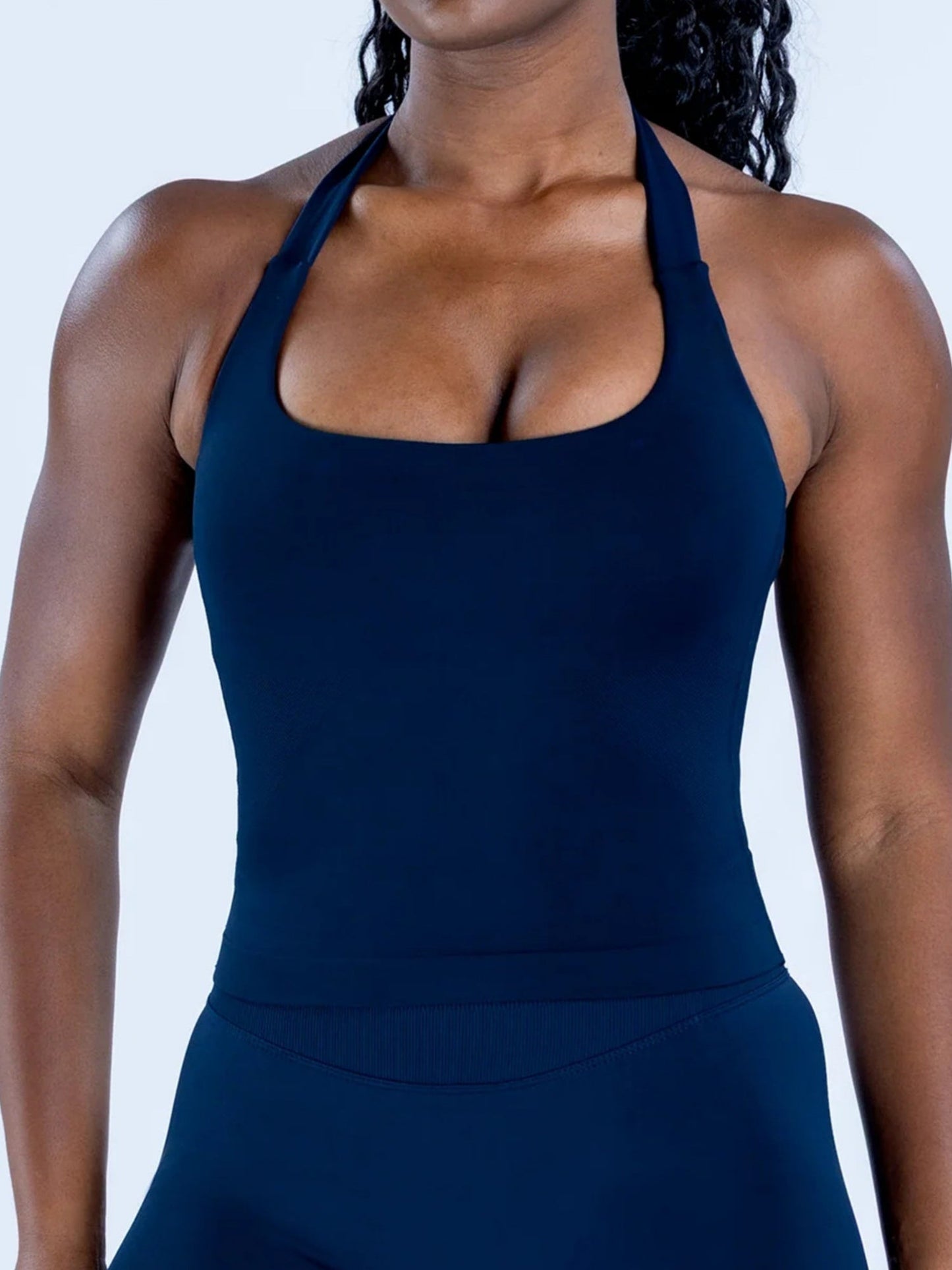 Seamless With Breast Pads Exercise Yoga Halter Top