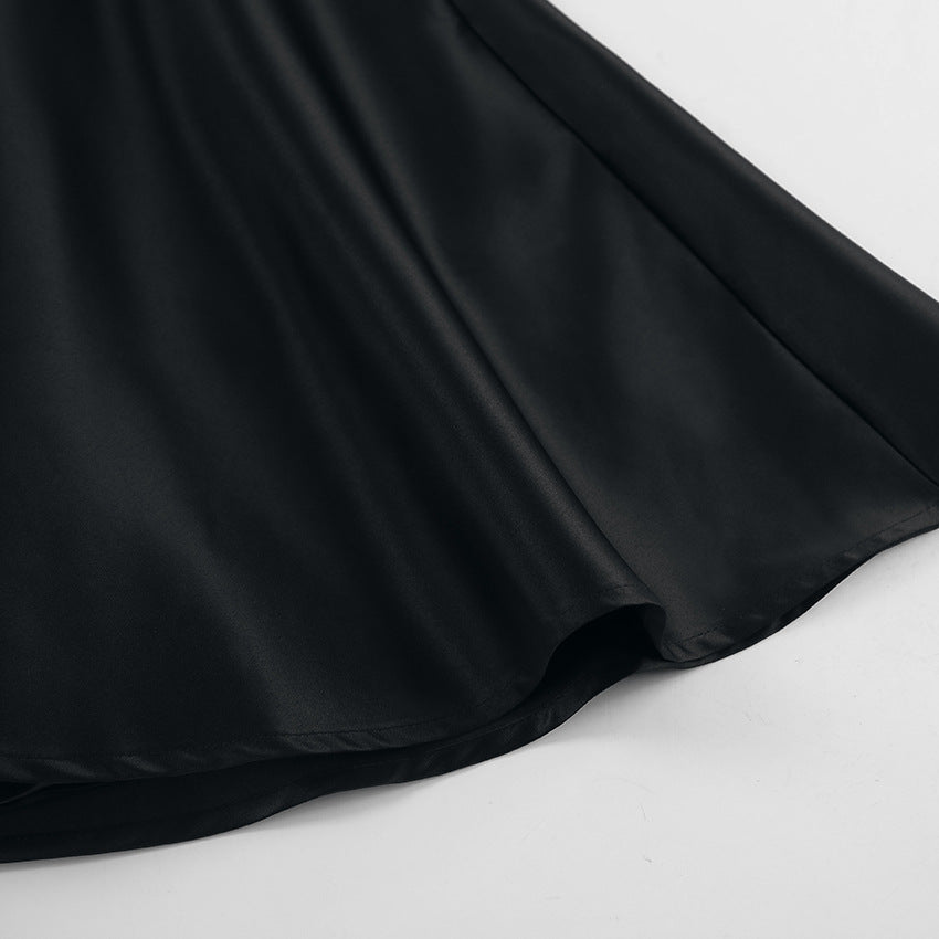 Bow-Gate Mini Dress - Black