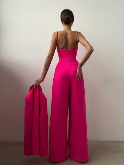 Camisoles Waist Straight-fit Jumpsuits