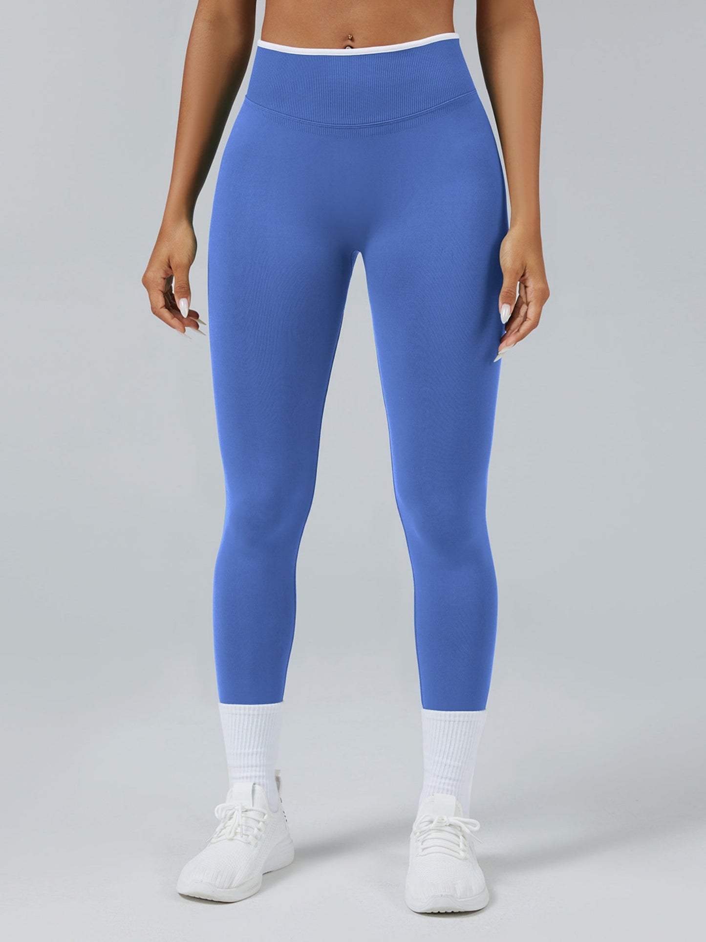 Color Matching Seamless High-waisted Hip Lift Exercise Yoga Pants
