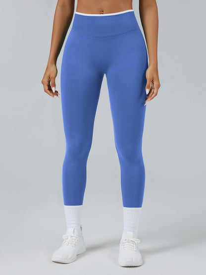 Color Matching Seamless High-waisted Hip Lift Exercise Yoga Pants