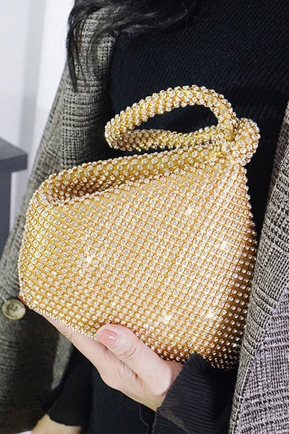 Margovil Full Rhinestones Bling Evening Clutch Handbag