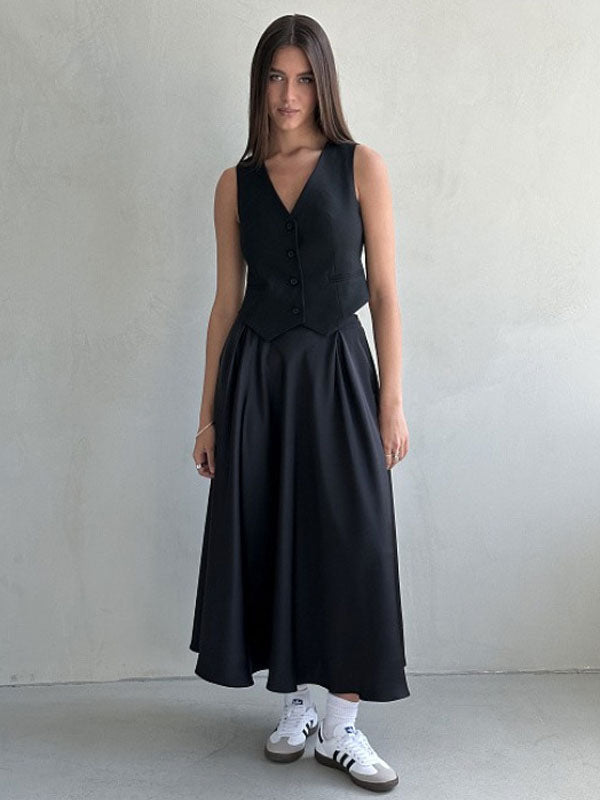 Satin Skirt For Women Autumn Long Bottoms For Women