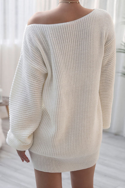 Fashion Casual Solid Bateau Neck Straight Dresses