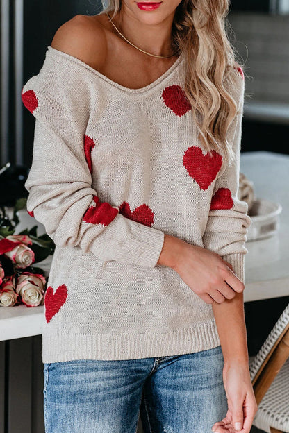 Casual Print Basic V Neck Mid Waist Sweater(5 Colors)