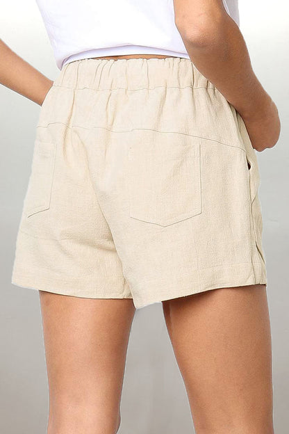 Casual Solid Pocket Loose High Waist Straight Bottoms(7 Colors)