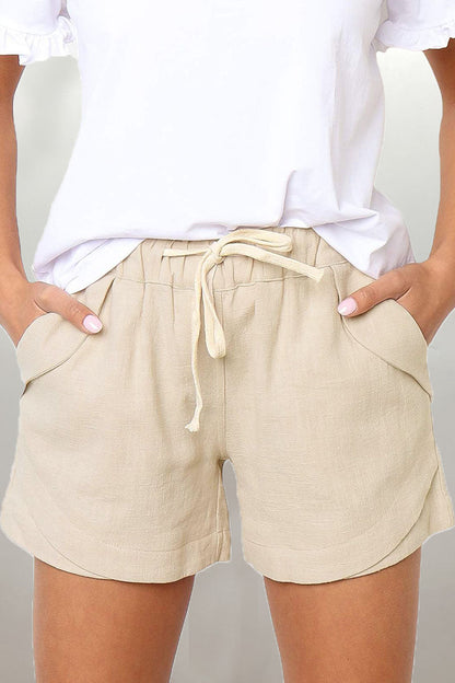 Casual Solid Pocket Loose High Waist Straight Bottoms(7 Colors)